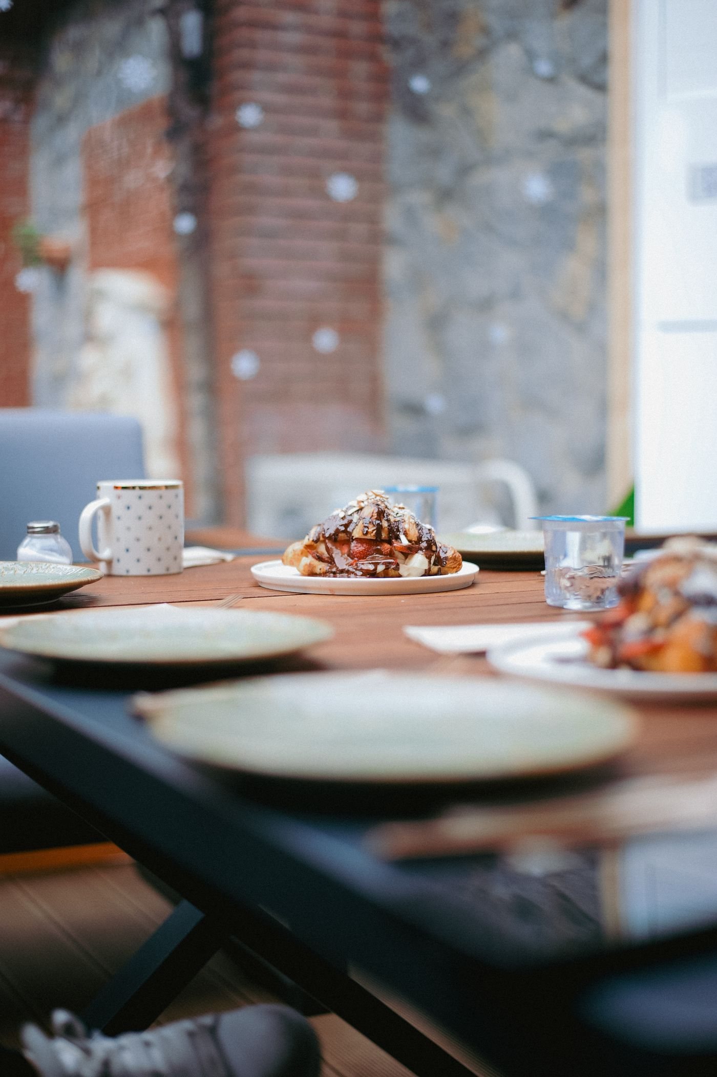 A table set for a relaxed afternoon tea